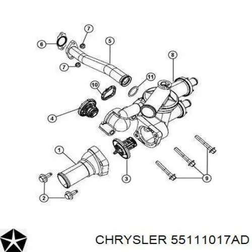 Comprar 55111017AD Chrysler Termostato