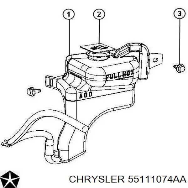 55111074AA Chrysler tapa radiador