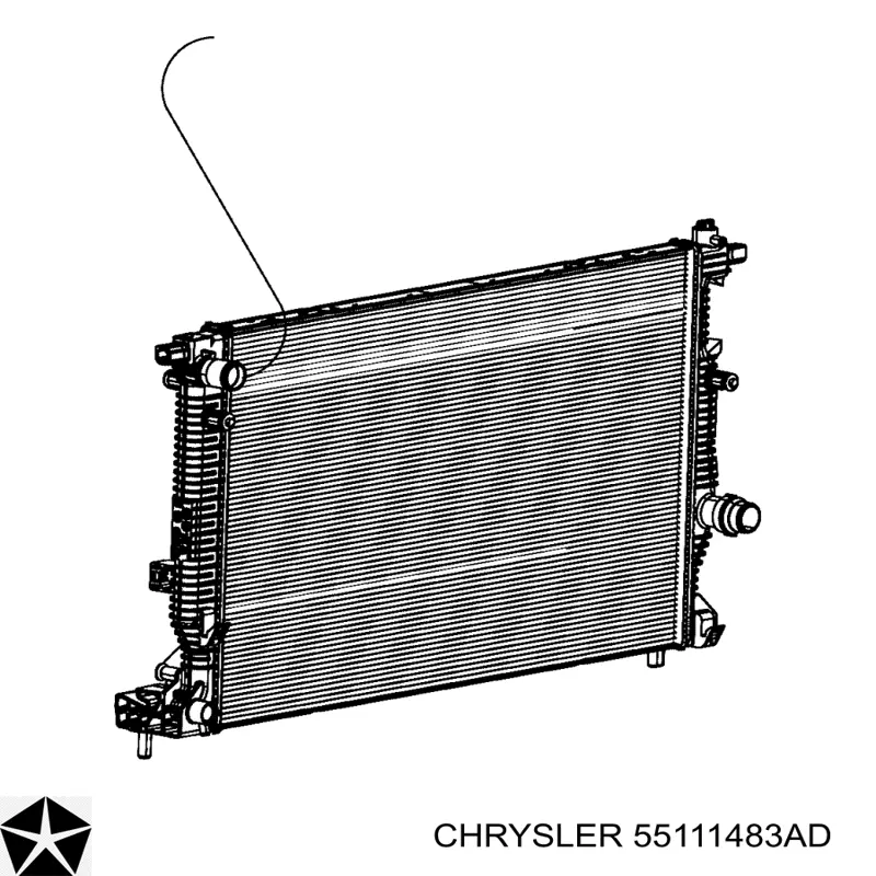 55111483AD Chrysler radiador refrigeración del motor