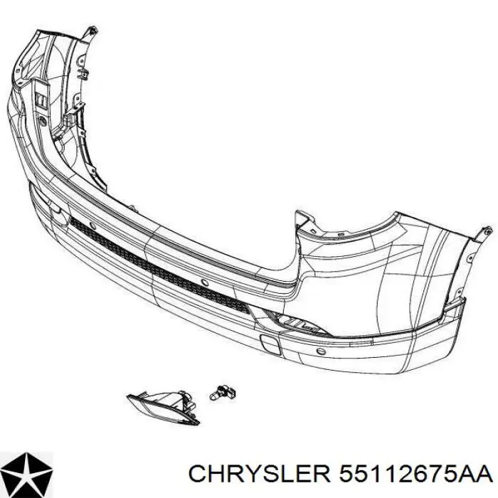 55112675AA Chrysler Faro niebla trasero izquierdo