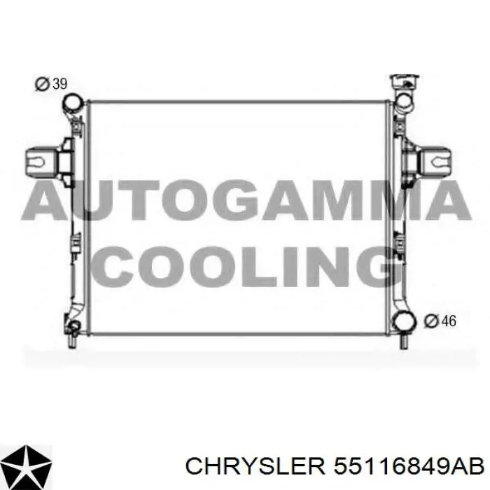 55116849AB Chrysler radiador