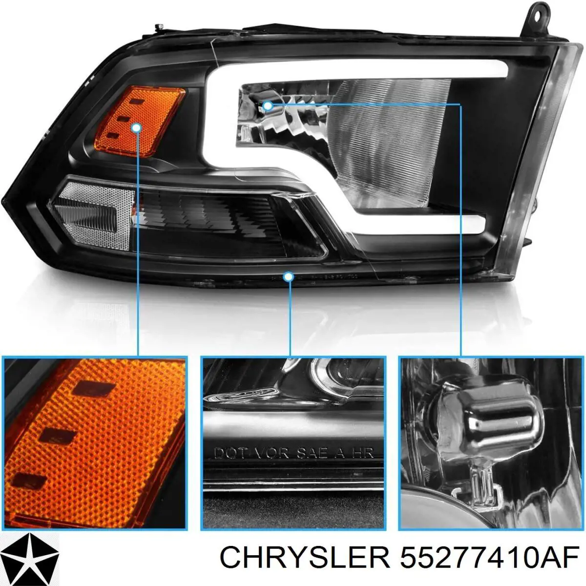 55277410AF Chrysler faro derecho