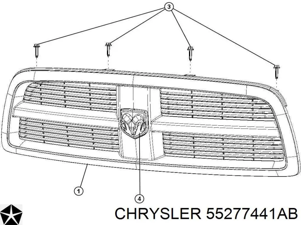 55277441AB Chrysler panal de radiador