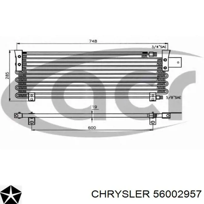 56002957 Chrysler condensador aire acondicionado