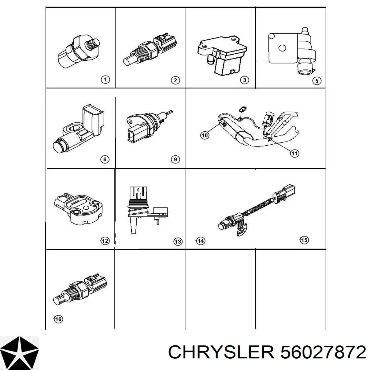 56027872 Chrysler sensor, temperatura del aire de admisión