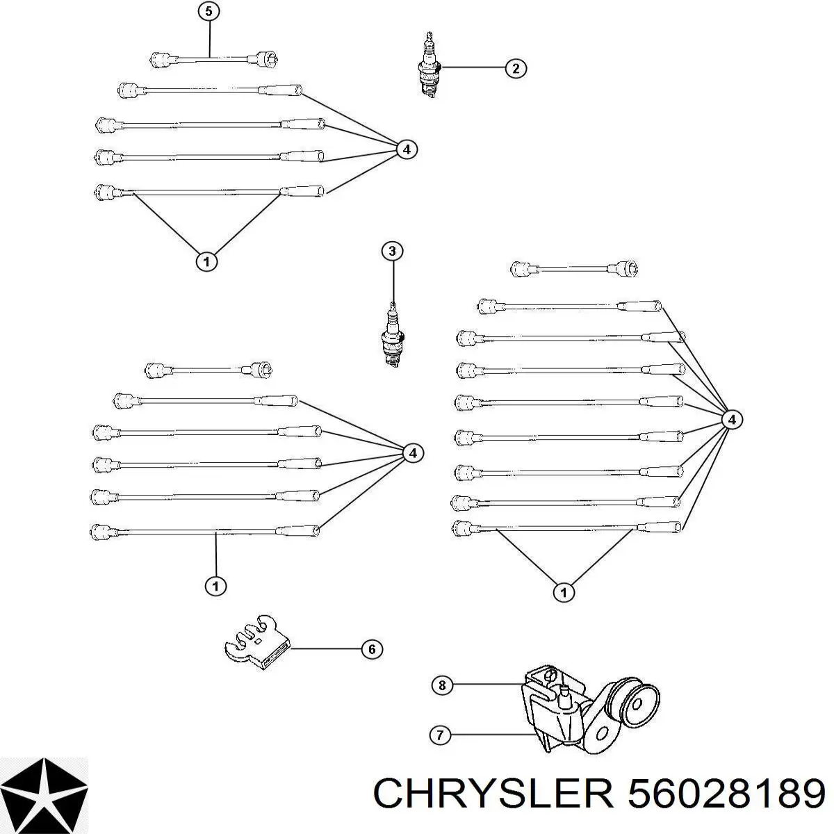 56028189 Chrysler bujía