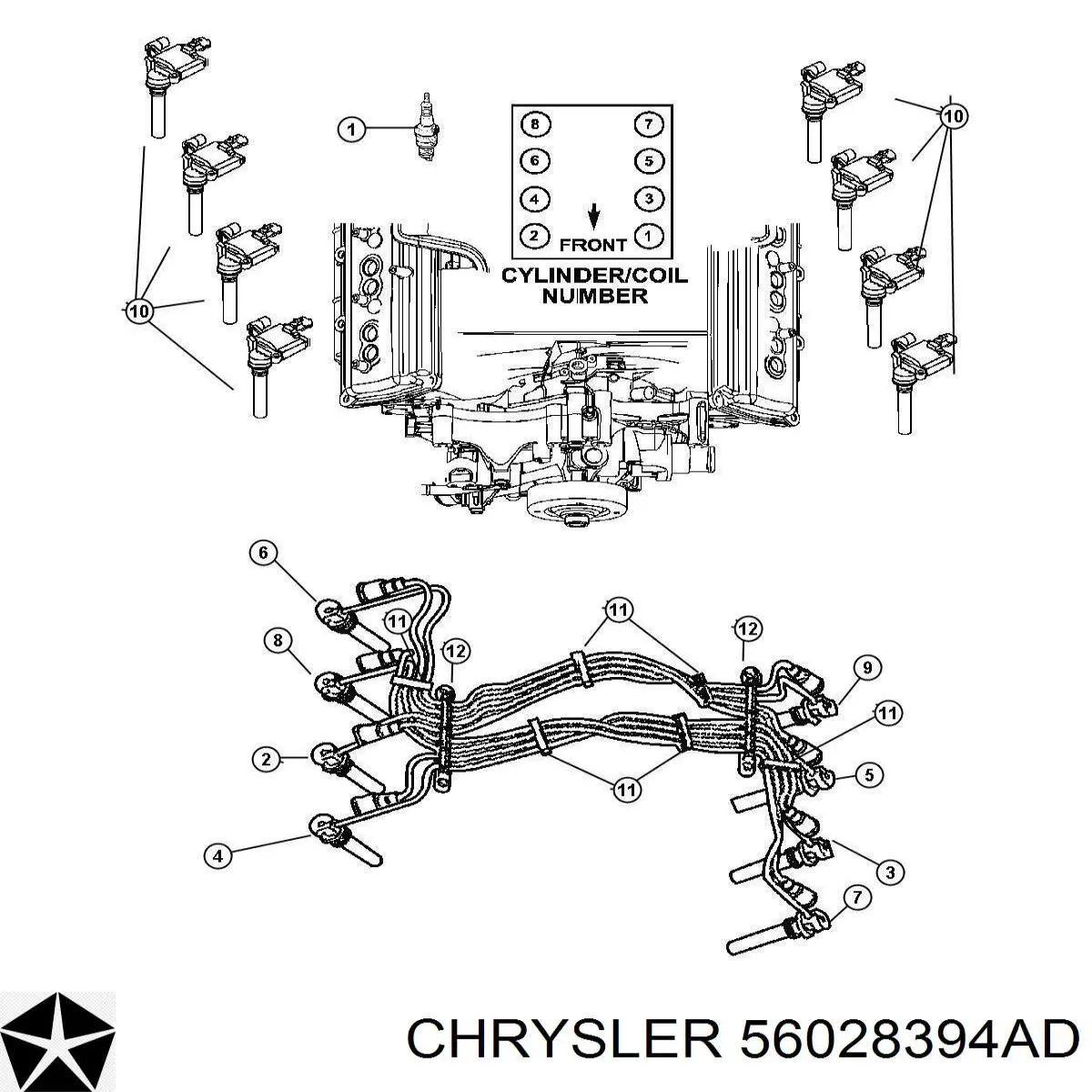 56028394AD Chrysler bobina