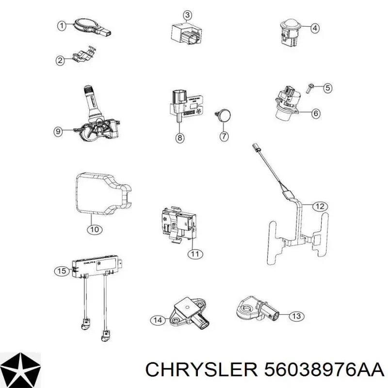 Comprar 56038976AA Chrysler Sensor de airbag delantero
