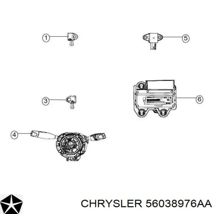 Sensor de airbag delantero Chrysler 56038976AA precio, desde 39,20 EUR