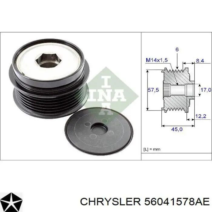 Alternador 56041578AE Chrysler