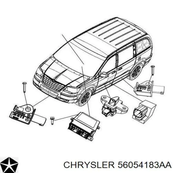 Sensor de airbag delantero 56054183AA Chrysler