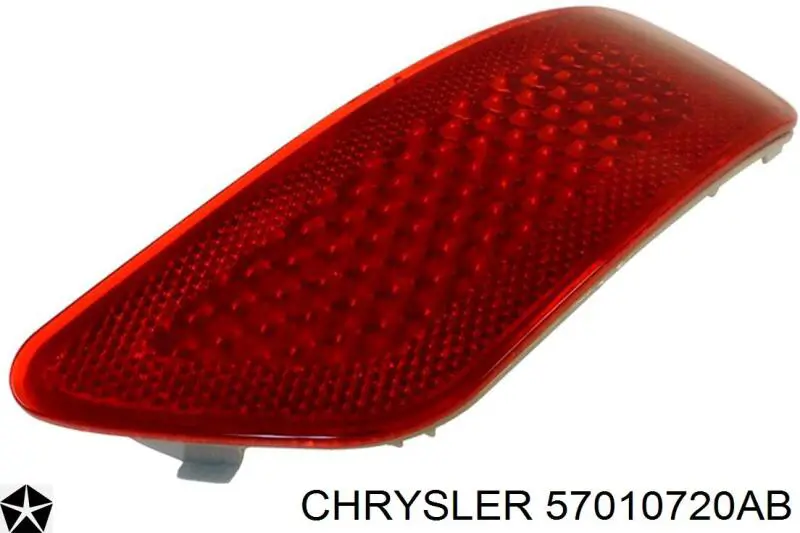 57010720AB Chrysler reflector, parachoques trasero, derecho