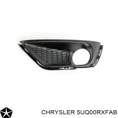 5UQ00RXFAB Chrysler Moldura de rejilla de parachoques delantero derecho