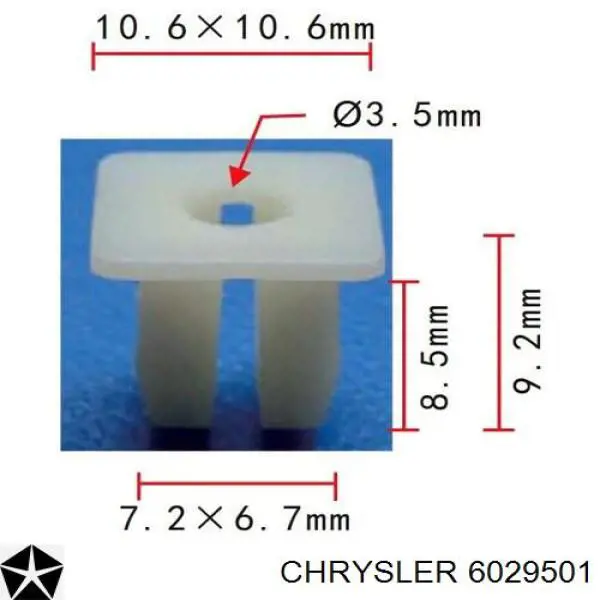 6029501 Chrysler clips fijación, revestimiento puerta