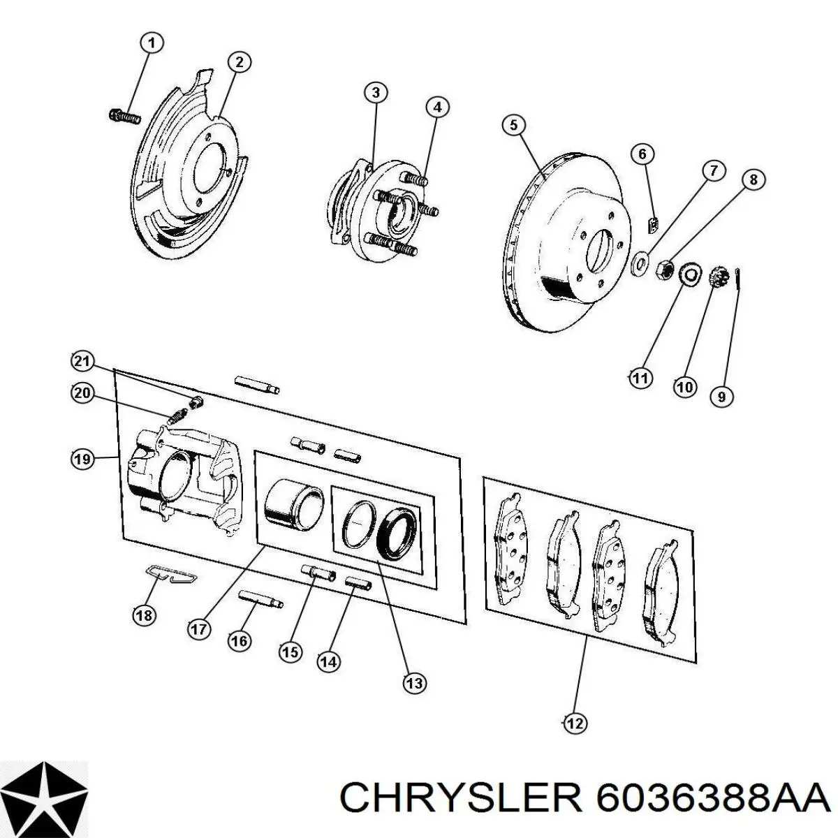 Espárrago de rueda trasero/delantero Chrysler 6036388AA precio, desde 5,86 EUR
