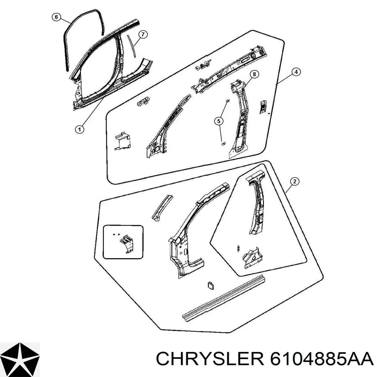  Chrysler 6104885AA precio, desde 8,32 EUR