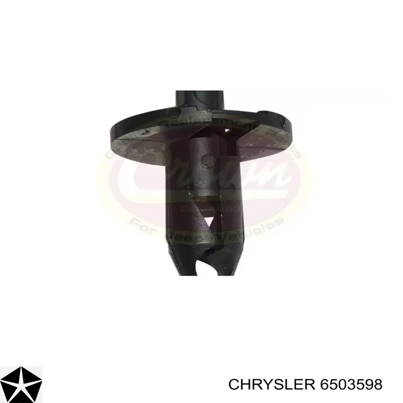 6503598 Chrysler clips de fijación para rejilla de radiador de panel