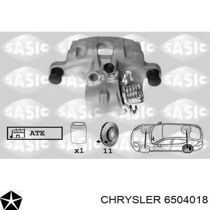 6504018 Chrysler tapón roscado, colector de aceite