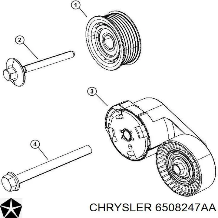 6508247AA Chrysler Polea guía correa poli V