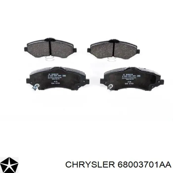 68003701AA Chrysler Pastillas delanteras