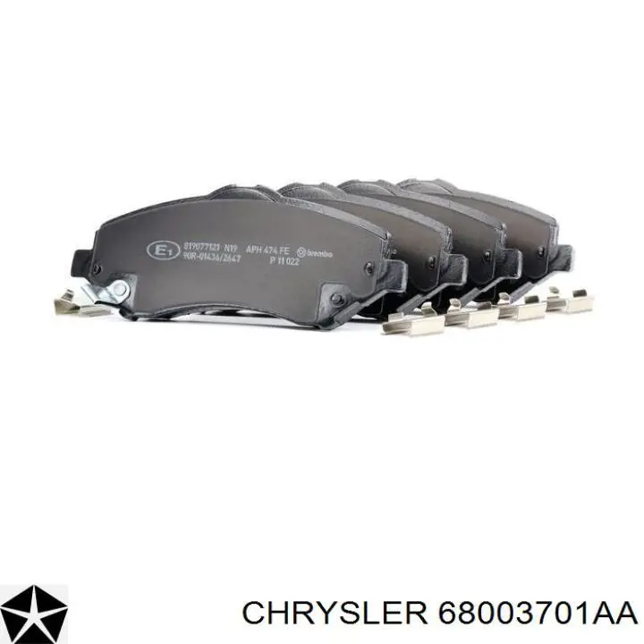 Comprar 68003701AA Chrysler Pastillas delanteras de freno
