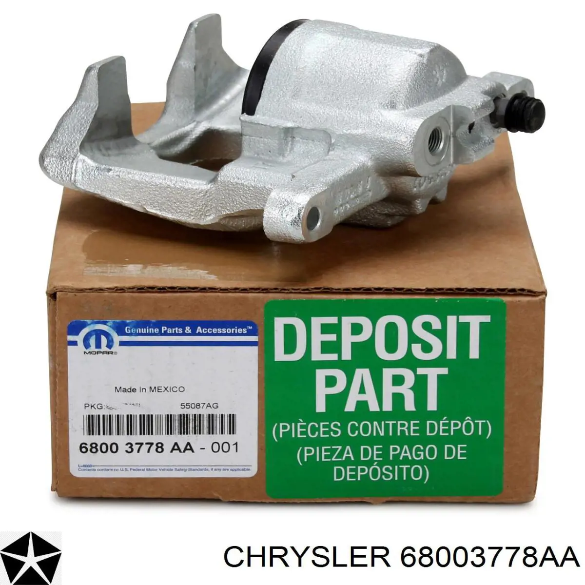 Pinza de freno trasera derecha 68003778AA Chrysler