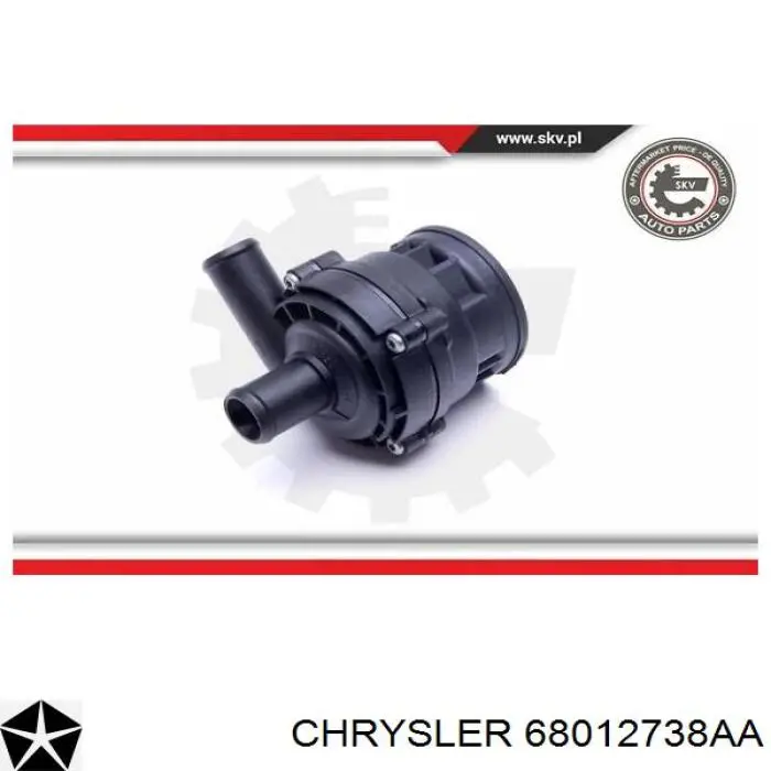 Comprar 68012738AA Chrysler Bomba de agua eléctrica auxiliar