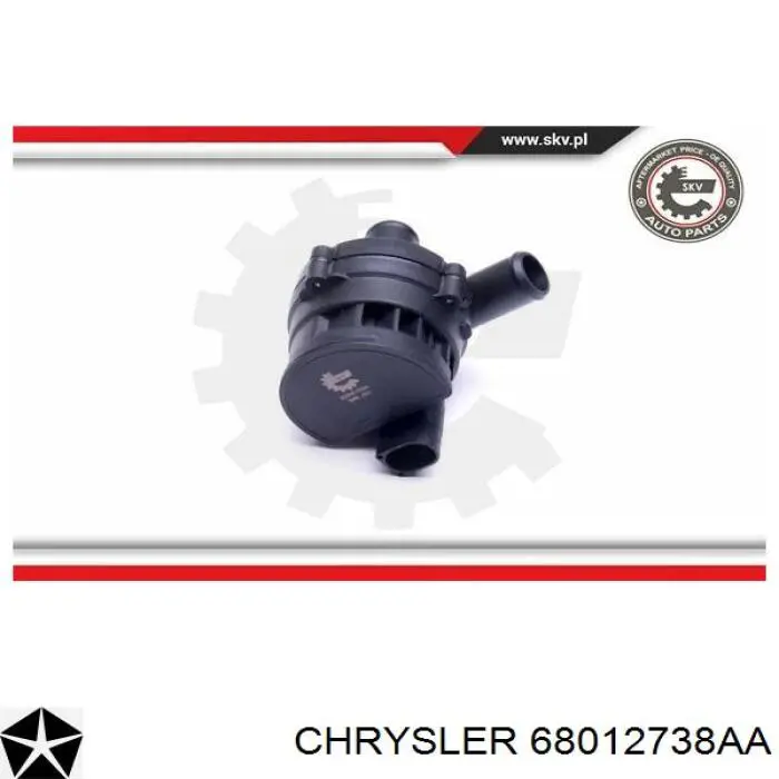 Bomba de agua eléctrica auxiliar 68012738AA Chrysler
