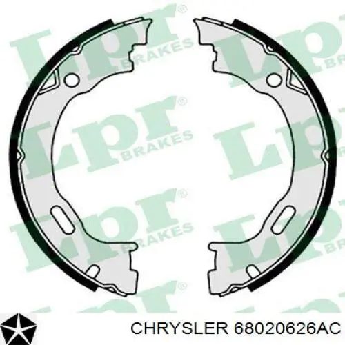 68020626AC Chrysler zapatas de freno de mano