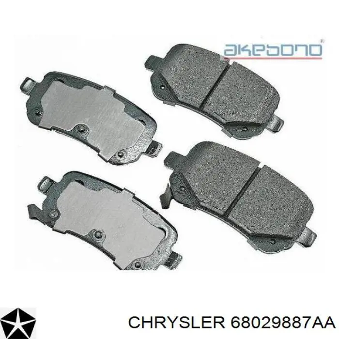 68029887AA Chrysler pastillas de freno traseras