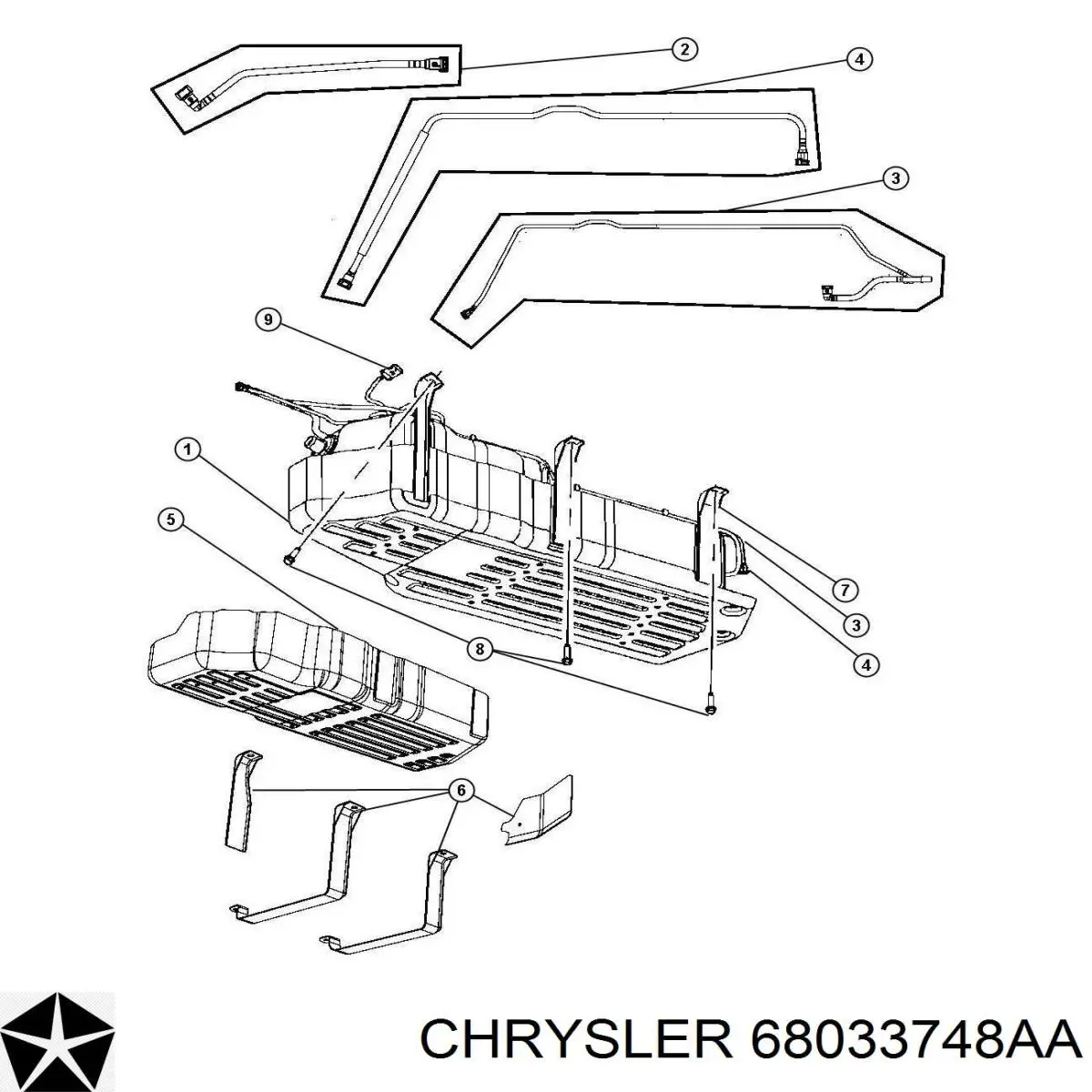 68033748AA Chrysler Tanque de combustible