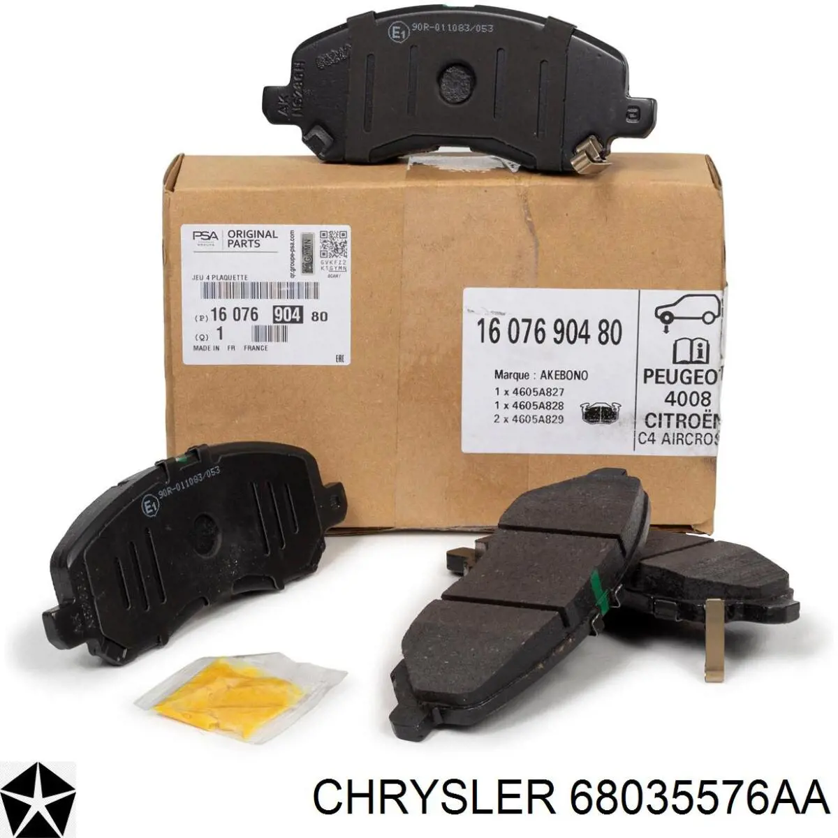 Pastillas freno delanteras Chrysler 68035576AA precio, desde 23,19 EUR