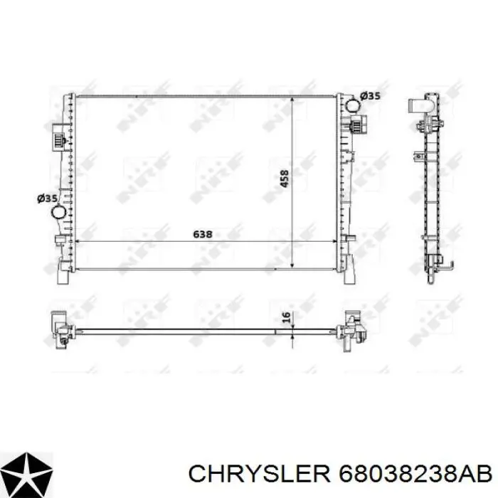 68038238AB Chrysler radiador