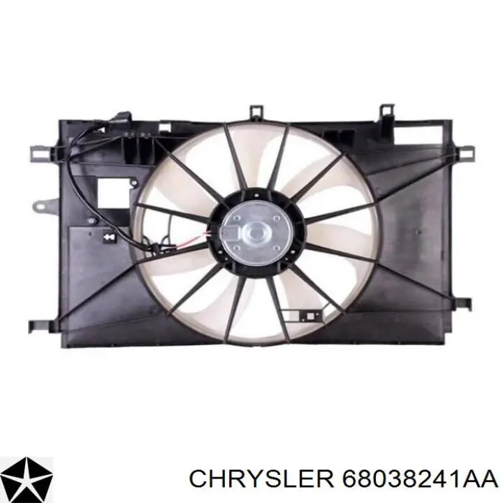 68038241AA Chrysler ventilador (rodete +motor refrigeración del motor con electromotor completo)