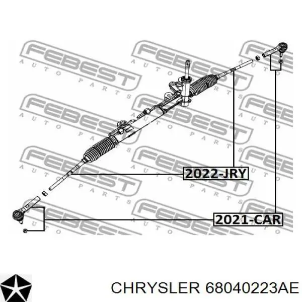 68040223AE Chrysler barra de acoplamiento