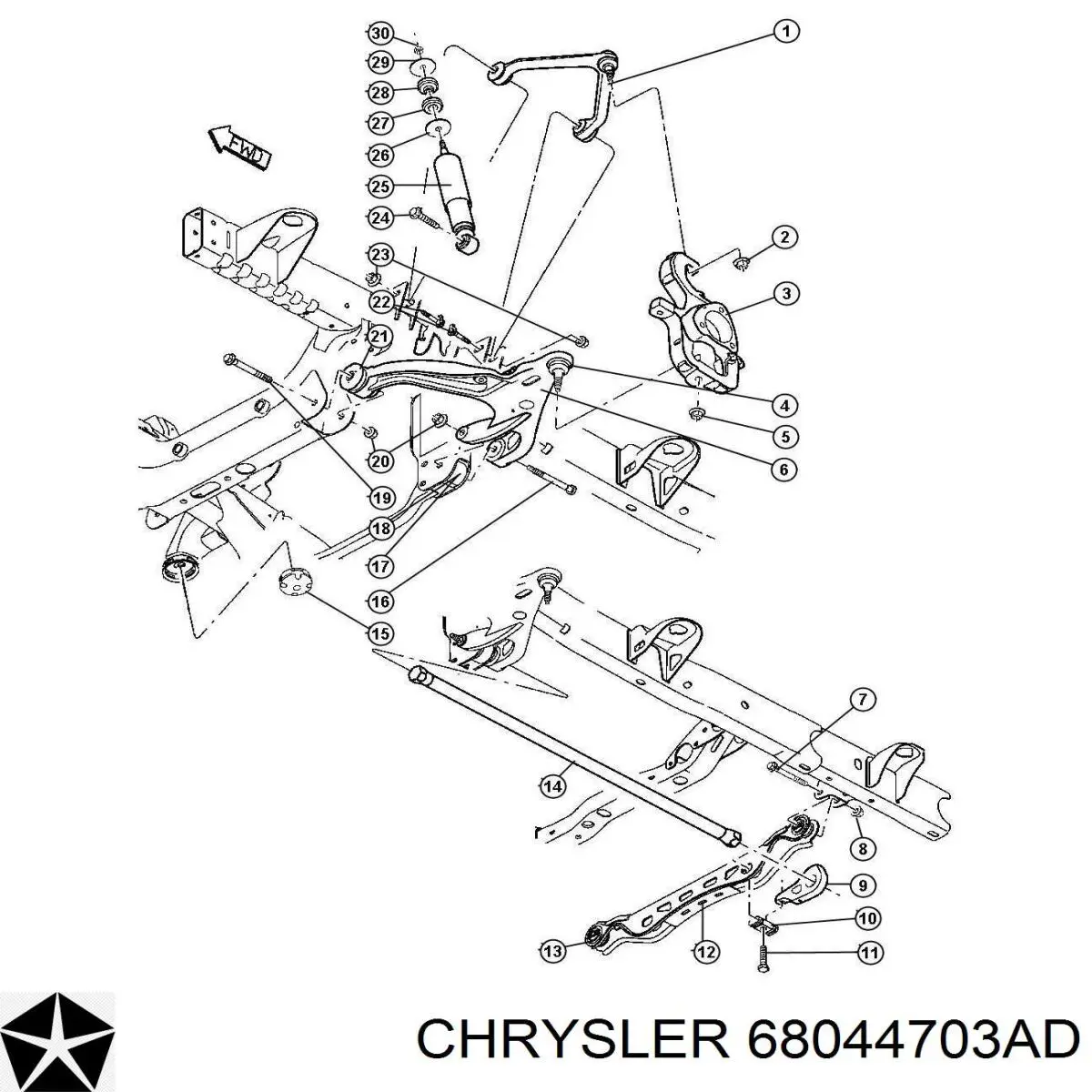 K68044703AD Fiat/Alfa/Lancia muñón del eje, suspensión de rueda, delantero izquierdo