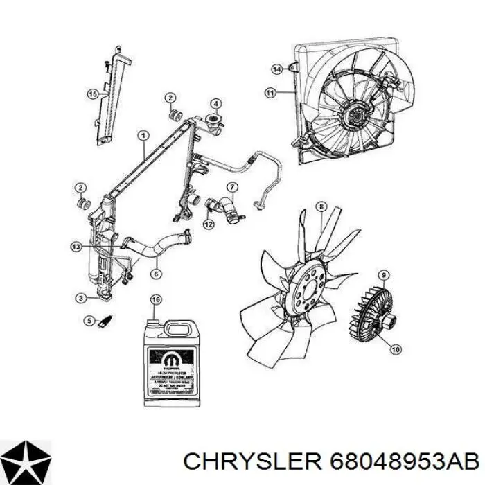 Líquido anticongelante Chrysler (68048953AB)