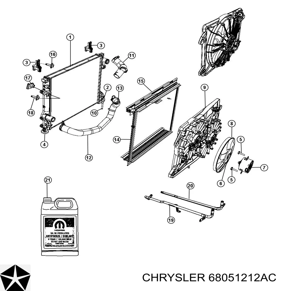 Antifreeze (Coolant) Chrysler 68051212AC precio, desde 18,68 EUR