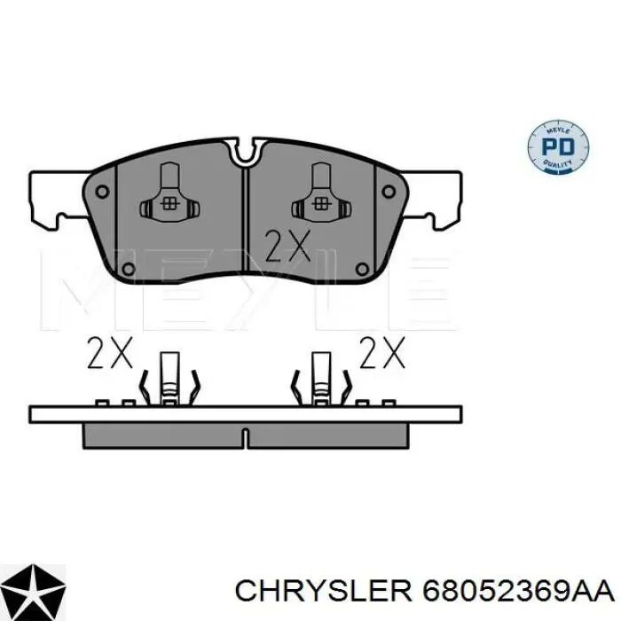 Pastillas freno delanteras Chrysler 68052369AA precio, desde 46,55 EUR