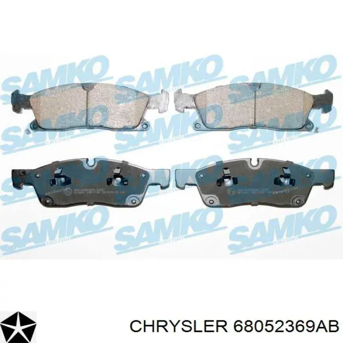 Comprar 68052369AB Chrysler Pastillas delanteras de freno
