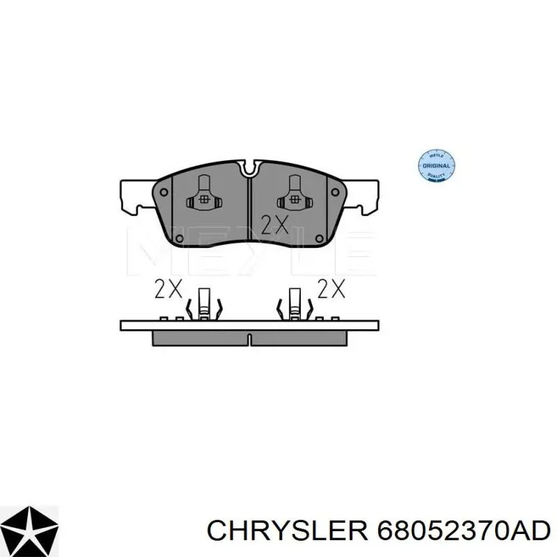 68052370AD Chrysler pastillas de freno delanteras