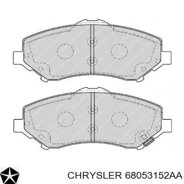 68053152AA Chrysler pastillas de freno delanteras