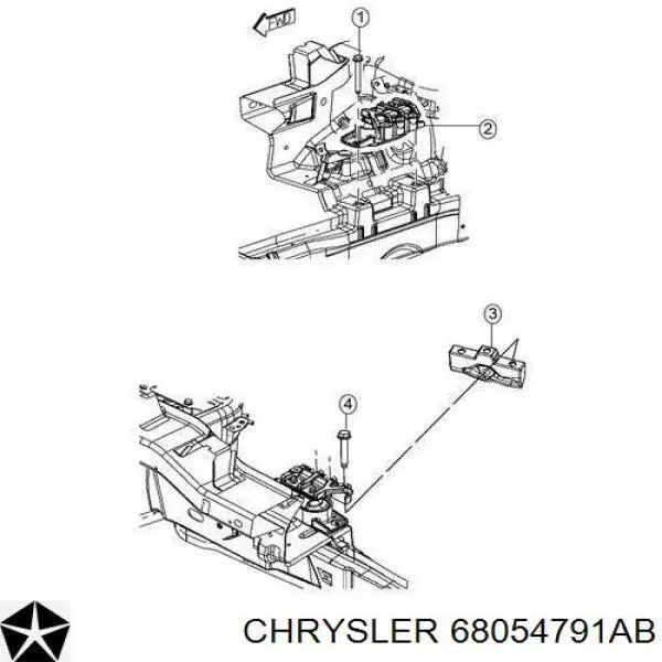 ST68054791AA SAT soporte de motor derecho