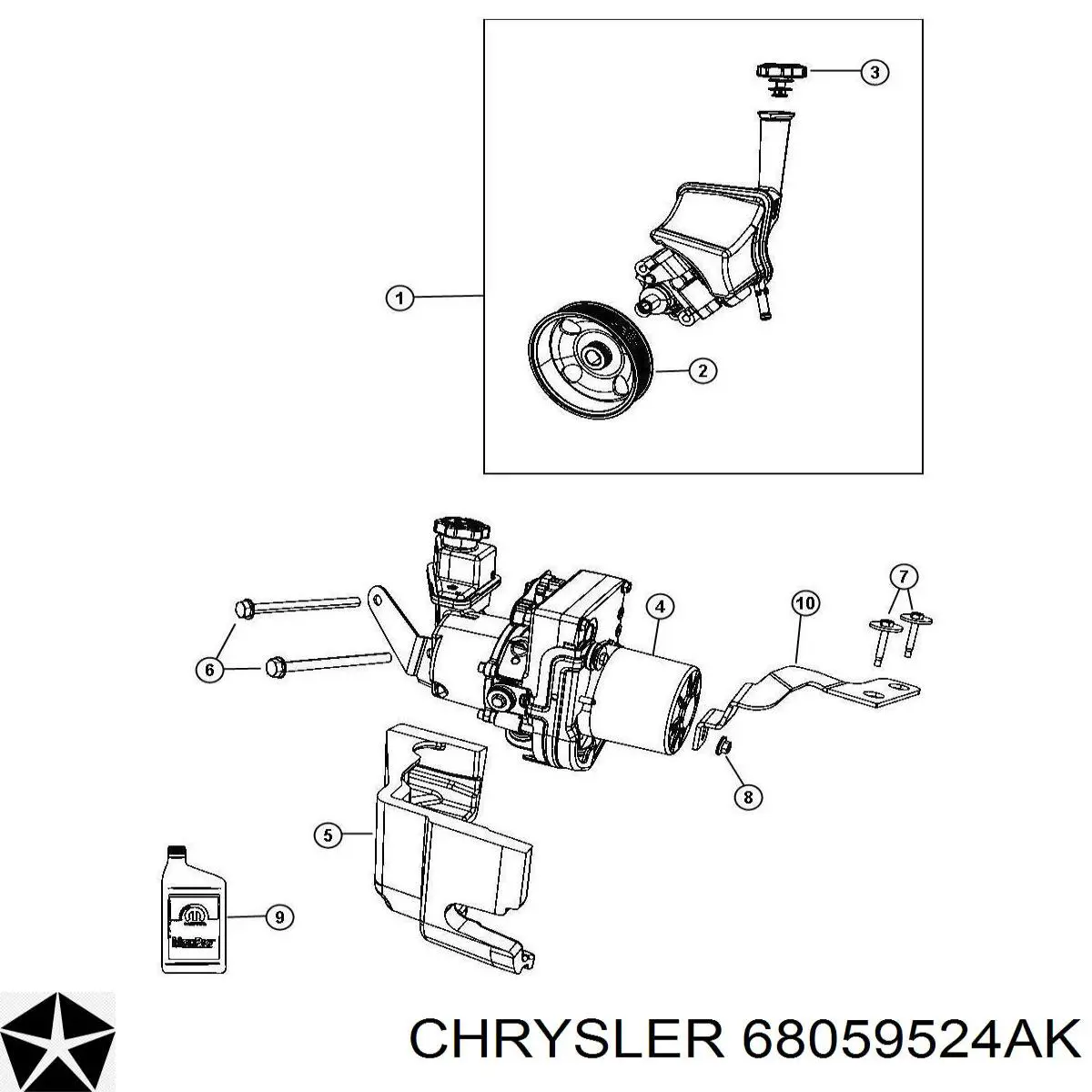 Comprar 68059524AK Chrysler Bomba servodireccion