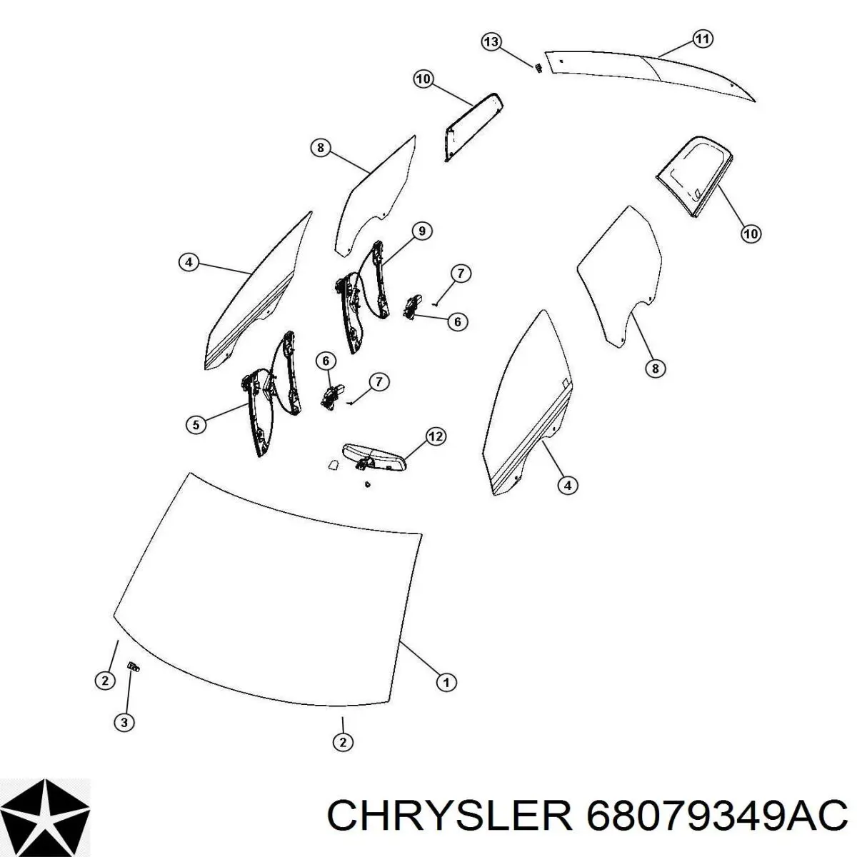 Cubierta del soporte del espejo interior Chrysler 68079349AC precio, desde 38,57 EUR