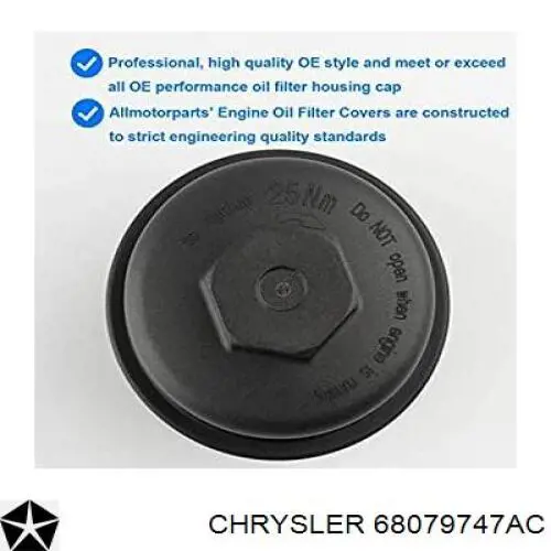 Tapa del filtro de aceite Chrysler 68079747AC precio, desde 9,85 EUR