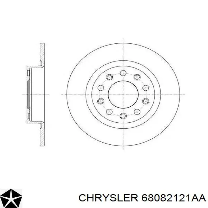 Comprar 68082121AA Chrysler Disco de freno trasero