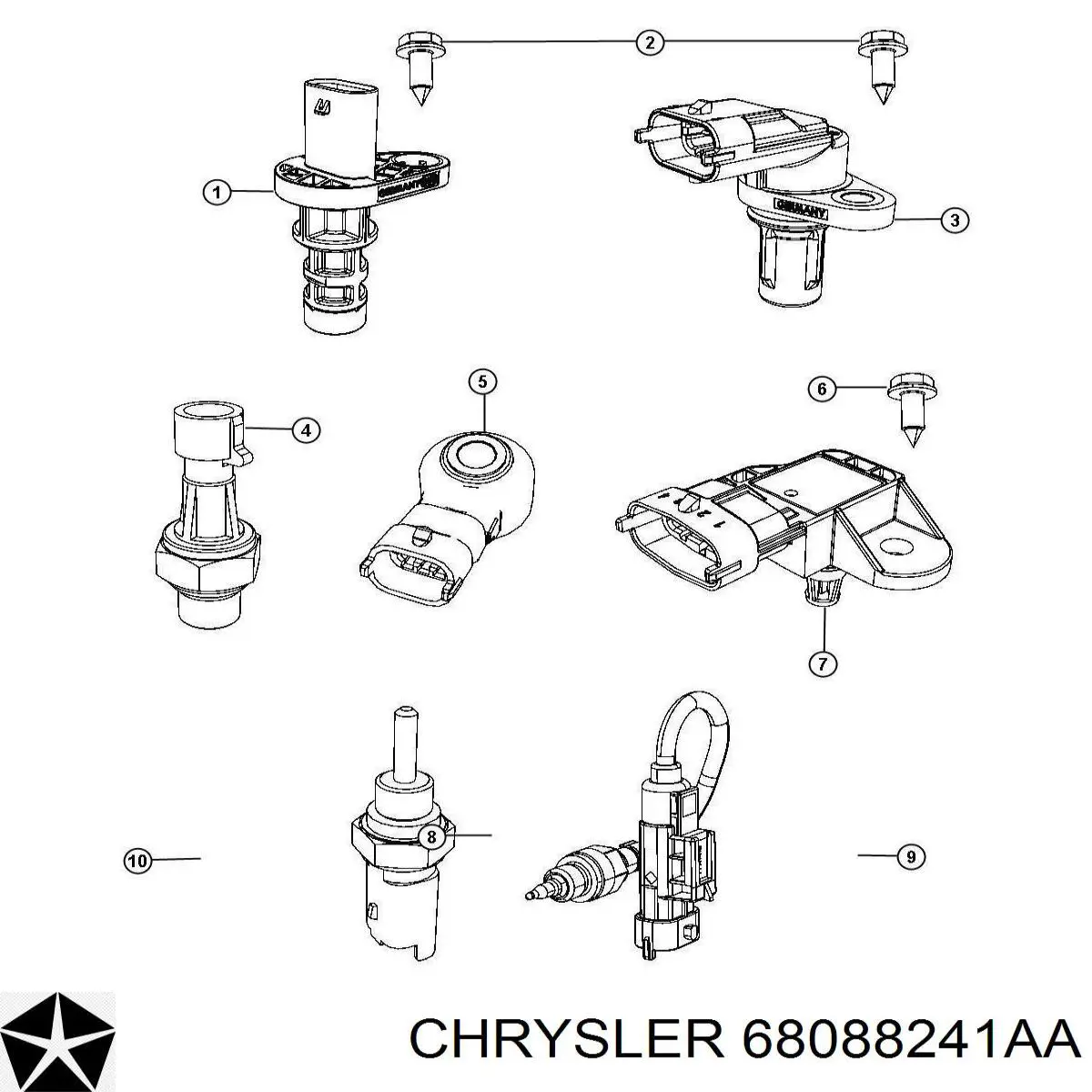 K68088241AA Fiat/Alfa/Lancia sensor, temperatura del aceite