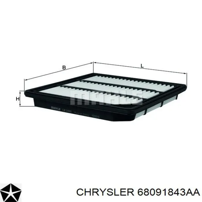 K68081249AC Fiat/Alfa/Lancia Filtro de aire de motor