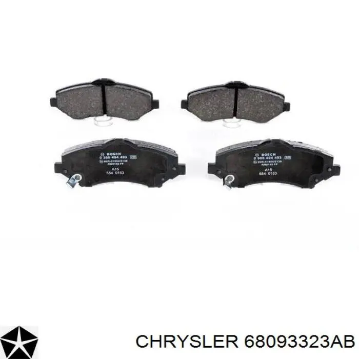 68093323AB Chrysler pastillas de freno delanteras